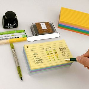 การ์ดอินเด็กซ์ 100 ชิ้น, การ์ดแฟลชสีขนาด 3x5 นิ้วพร้อมห่วง, การ์ดโน้ตแบบมีเส้น, การ์ดเรียนแบบมีเส้น, การ์ดแฟลชการ์ด, การ์ดโน้ตแบบหนา - Product Image 2