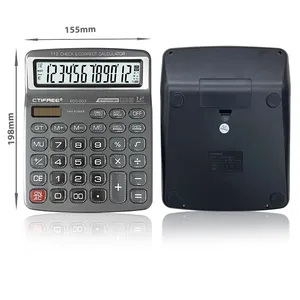 CTIFREE Customized Logo Desktop Calculator Machine Check Correct Function 12 Digits Electronic Calculator With Good Looking