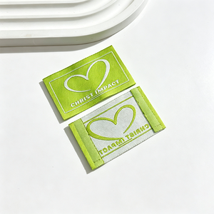 High Density Damask Custom Woven Labels Soft Polyester Sew On Woven <b>Tag</b> For Luxury Clothing Swimwear Fashion Brand Logo - Product Image 3