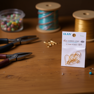 Ganci per Orecchini Ilan 0.7x20mm in Oro K, 12 Pezzi, Accessori per Creazioni Artigianali - Product Image 2