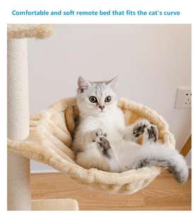 Groothandel Klassieke Kattenkrabpaal Kattenboom Speeltoren Springbed 4-Laags Stabiel Grote Ecologische Kattencondo Sisal Karton - Product Image 5