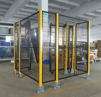 Pagar Kawat Baja Anti Karat Modular Warna Kuning untuk Keamanan Mesin, Pengaman Robot Bengkel, Pembatas Gudang, Bebas Biaya