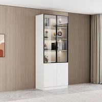 Armoire à vin moderne et minimaliste en métal ShangZheng SZ-702 personnalisée, autoportante, pour petites pièces, combinaison de luminosité et de luxe pour la vie quotidienne