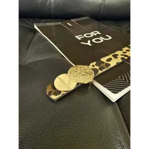 Cinturón de Mujer con Hebilla Redonda Dorada Fiori, Cinturón Casual de PU con Hebilla de Aleación - Product Image 3