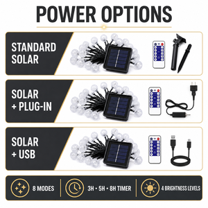 Guirnalda de Luces <span class=keywords><strong>Solares</strong></span> con Efecto Craquelado, de 30 a 300 LED, para Decoración de Exteriores - Product Image 2