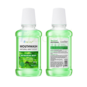 Etiqueta privada Limón Melocotón Líquido Lavado bucal Blanqueamiento de dientes Cuidado bucal Limpia sus dientes menta Enjuague bucal - Product Image 1