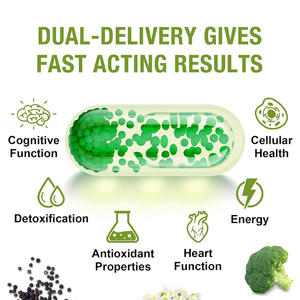 Capsules de Sulforaphane à base de graines de brocoli, ingrédient naturel, marque privée, pour la fonction cognitive adulte, détoxification, personnalisable - Product Image 3