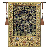 Tapisserie murale rectangulaire en jacquard de fil teint, motif paysager tissé à la machine, lavable en machine, style Gabbeh Aubusson, pour AliExpress