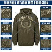 Hoodie Sweatshirt Pria Bordir Logo Custom 100% Katun Polos Lengan Panjang Ukuran Besar untuk Kaum Muda Grosir