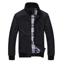 Vestes de printemps pour hommes, manteaux unis, veste décontractée à col montant pour homme, veste d'extérieur