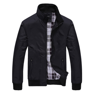 Mode printemps hommes vestes solides manteaux mâle décontracté col montant <span class=keywords><strong>veste</strong></span> extérieure - Product Image 3