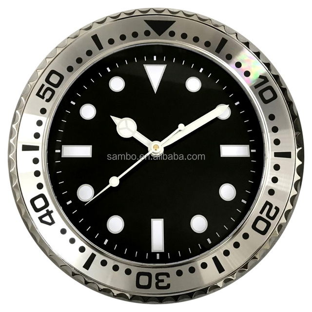 12 Inch Japanese Silent Quartz Modern Glowing Wall Clock for Sale