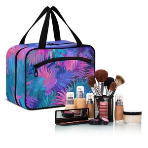 Flowers Patterns Zipper Portable <b>Large</b> Capacity Travel Hanging Organizer Water-resistant Makeup <b>Cosmetic</b> <b>Bag</b> for Adult - Product Image 6