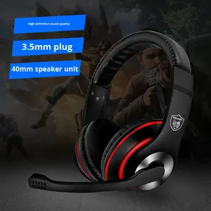 <span class=keywords><strong>Casque</strong></span> de jeu supra-auriculaire avec éclairage RVB Annulation active du bruit Charge USB étanche Bass Boost <span class=keywords><strong>pour</strong></span> PUBG et PS4-Gm-005 - Product Image 2