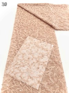 신부 소재를위한 럭셔리 와인 컬러 페르시 얇은 명주 그물 레이스 - Product Image 6