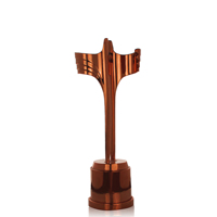 Trophée Souvenir d'Entreprise en Métal Doré Moulé Moderne pour Partenaires Commerciaux - Cadeaux d'Entreprise en Gros