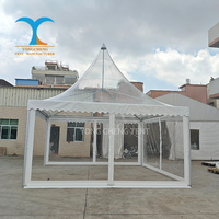Tenda Pagoda Transparan Mewah untuk Acara Pernikahan dan Pesta Luar Ruangan dengan Lapisan Dalam