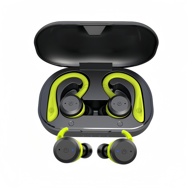Sport Design Ear Hooks V5.3 TWS Earbuds Button Control JL Chipset in Ear Headphones Waterproof IPX7 Wireless Earphones Earbuds