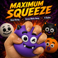 Jouet anti-stress Halloween Squelette Diable à visages changeants, avec fonction musicale et à pincer
