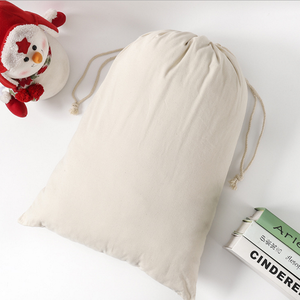 Grande pochette en toile à chevrons avec broderie de logo personnalisé, sac à cordon en coton biologique respirant pour le camping - Product Image 5