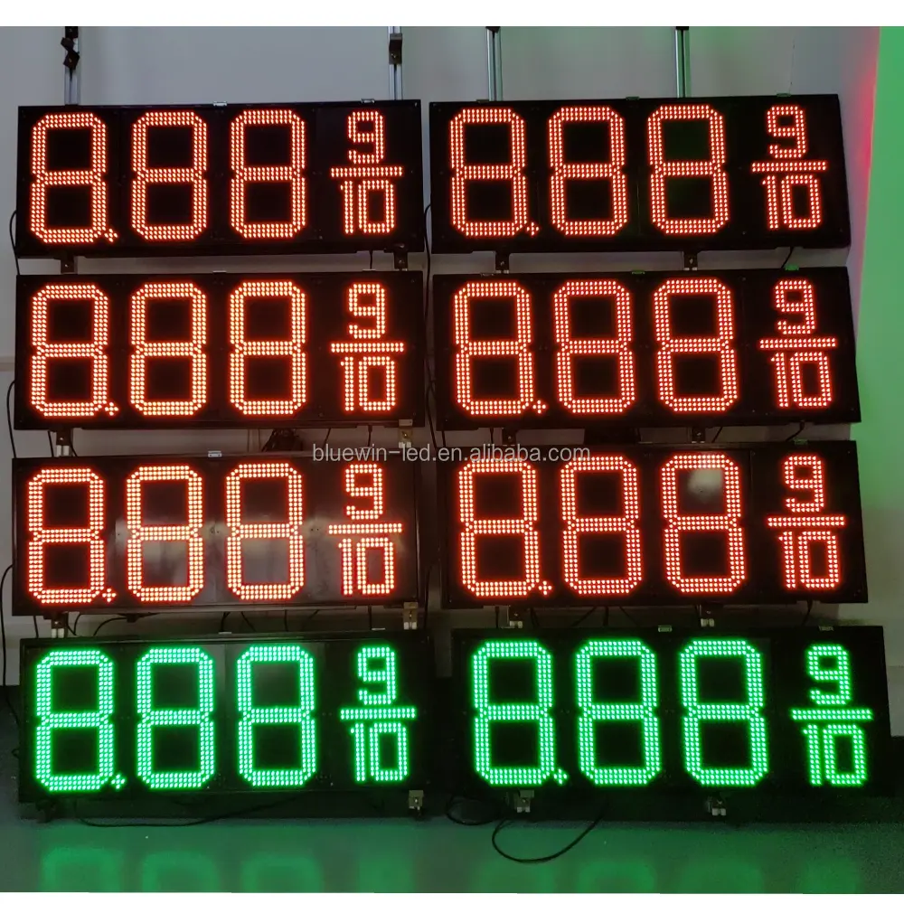 8888 8.889/10 888.88 numéros de station-service panneau de signalisation de station-service numérique panneau de station-service