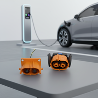 Connecteurs de borne de batterie mâles pour véhicules électriques à énergie nouvelle, en cuivre 16mm², DC HVIL, haute tension, avec interverrouillage PA66, 125A 800V, pour stockage d'énergie