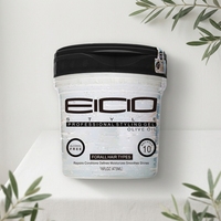 Gel Coiffant Éco-Responsable à l'Huile d'Olive et d'Argan, Fixation Forte, Anti-Frisottis, Brillance, Gel Définissant les Boucles pour Cheveux Afro Bouclés