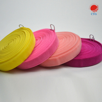 Vente d'usine Bande élastique de velours élastique colorée anti-dérapante Bande élastique en velours doux