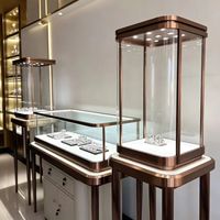Support d'affichage de bijoux à éclairage LED pour la vente au détail et les expositions, dimensions personnalisables de haute qualité