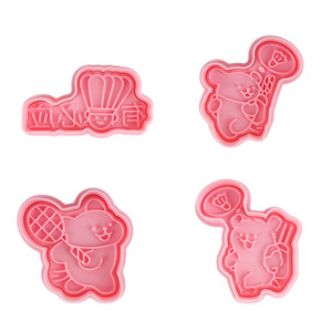 Emporte-pièce de badminton 3D en forme de raquette de dessin animé pour biscuits en pâte à modeler DIY - Product Image 4