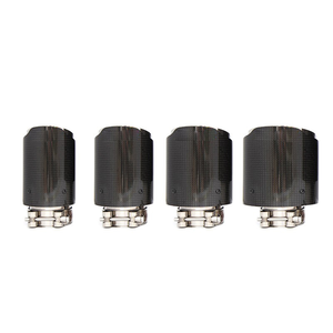 Embout d'échappement de voiture le plus vendu, en acier inoxydable poli à bord droit, noir mat, universel, pour système d'échappement - Product Image 5