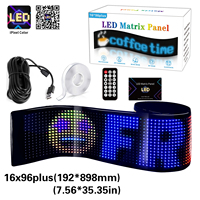 Programable USB 5V RGB patrón animación texto DIY Panel de desplazamiento Control remoto publicidad LED matriz coche señal pantalla