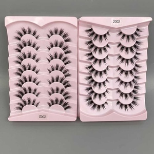 ขายส่ง5 10 20คู่3D ขน<span class=keywords><strong>ต</strong></span>าเทียมขนมิงค์เทียมแบบสั้นยุ่งเหยิงแบบธรรมชาติแถบเต็มขน<span class=keywords><strong>ต</strong></span>ามนุษย์ไฟเบอร์ชุดขนตาปลอม" - Product Image 3
