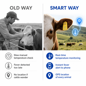 Etiqueta de Identificación GPS para Ganado con Tecnología IoT LoRaWAN de 3KM, Alarma de Temperatura Corporal y Geocerca para Sistemas de Ganadería Agrícola - Product Image 2