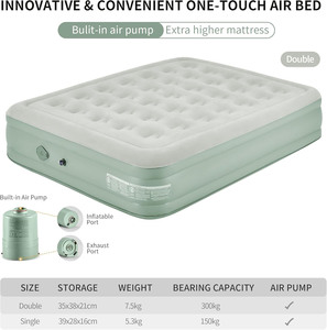 Colchón de aire elevado moderno plegable Serta con bomba nunca plana para sala de estar - Product Image 3