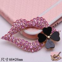Breloques de luxe de créateur en forme d'étoile cerise à dos plat, ornements artisanaux, décorations en strass, accessoires de marque pour le bricolage