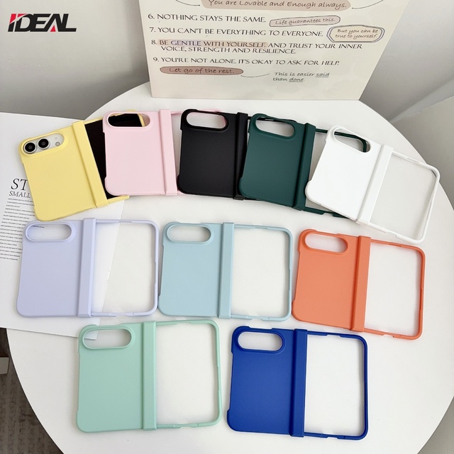 IDEAL Factory High-Quality Spray-Painted PC Foldable Solid-Color Shock-Resistant Phone Case for iPhone Duo Customizable Logo