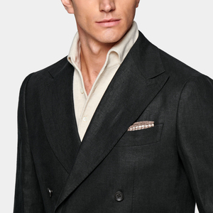 Fashion City New Black lino tre <span class=keywords><strong>doppiopetto</strong></span> da uomo Slim Suit - Product Image 3