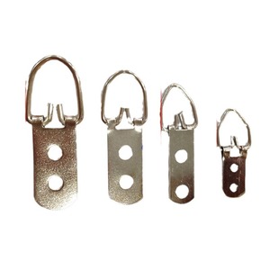 Double Hole Ring Stainless Steel Hooks For <b>Metal</b> <b>Frames</b> Durable Hardware With Two Eye Design Rectangle Shape 08 Part Number - Product Image 1