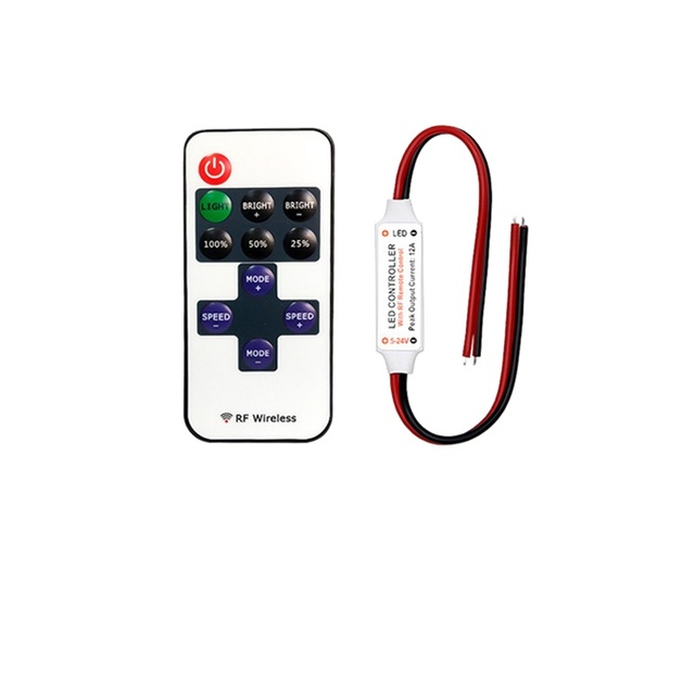 11-key RF single-color controller wireless RF single-channel dimming LED strip light controller