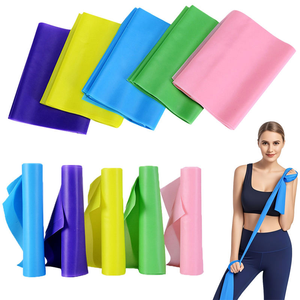 Professional Home Exercise TPE Resistance Bands Yoga Pilates Gym Rehab Workout Strips <b>Latex</b>-Free Elastic Physical Therapy Band - Product Image 1