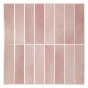 Ship Only to USA Pink Peel and Stick Wall Sticker <b>Kitchen</b> Backsplash 3D Wallpaper Mosaic Sticker for HomeDecor (10 Sheet) - Product Image 1