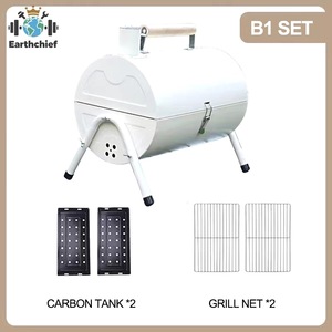 NB-FAVOUR Parrilla Portátil de Acero de Doble Cara para Barbacoa, Cubierta para Barbacoa de Carbón con Chimenea para Acampar al Aire Libre, Picnic y Cocina en el Patio Trasero - Product Image 4