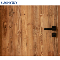 Porte d'entrée en bois massif moderne Sunnysky, design américain, pour maisons