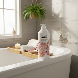 น้ำยาปรับสภาพเส้นผมเคอราซิส กลิ่นหอมหวานดอกไม้ 1 ลิตร ช่วยให้ผมเงางาม ลดการชี้ฟู ผลิตในเกาหลี พร้อมส่วนผสมจากเกาหลี - Product Image 3