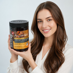 Mascarilla Capilar Hidratante y Suavizante para Cabello Rizado con Logotipo Personalizado OEM, Mascarilla Capilar de Queratina con Aceite de Argán Natural - Product Image 2