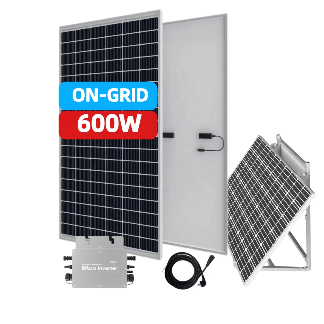Panel surya PV lengkap, sistem energi surya Mini untuk rumah, panel surya PV 400W 450W 500W 550W 800W