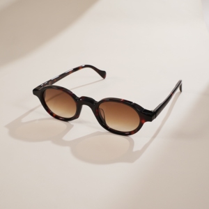 Gafas de Sol Ovaladas Pequeñas de Acetato Hechas a Mano de Lujo, Gafas de Sol Redondas Estrechas de Diseño, Estilo Vintage Minimalista - Product Image 5