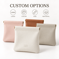 Pochette à bijoux en cuir PU, cadre flexible, logo personnalisé, emballage cadeau, vente en gros