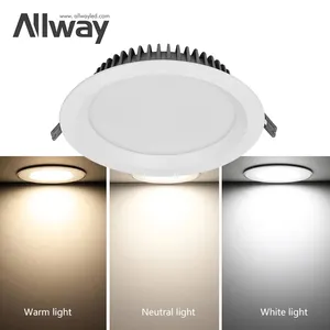Recessed Dimmable Zigbee Ultra Thin Antiglare Modern COB Round RGB Downlight Housing Commercial 20w 30w LED Panel Light